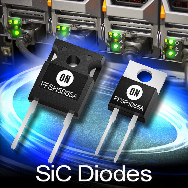 ON Semiconductor’s SiC diodes offer higher efficiency, power density and lower system costs